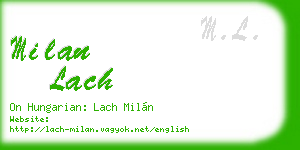 milan lach business card